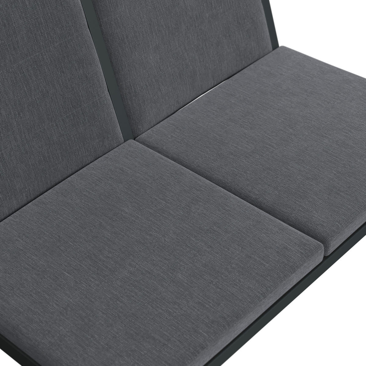 LOUNGESOFA  - Anthrazit/Grau, MODERN, Textil/Metall (100/82/62cm) - Amatio
