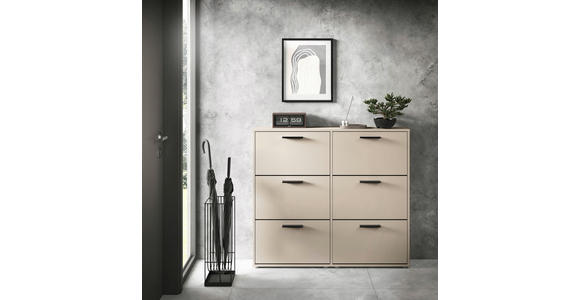 SCHUHKIPPER - Kaschmir/Schwarz, Design, Holzwerkstoff/Kunststoff (116/103/17cm) - Carryhome