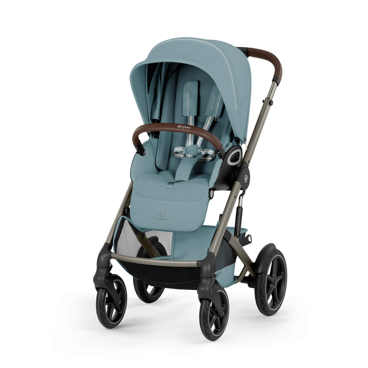 KINDERWAGEN Talos S TPE inkl. Fold-Carrycot  - Taupe/Hellblau, Basics, Textil/Metall (93/60/115cm) - cybex GOLD