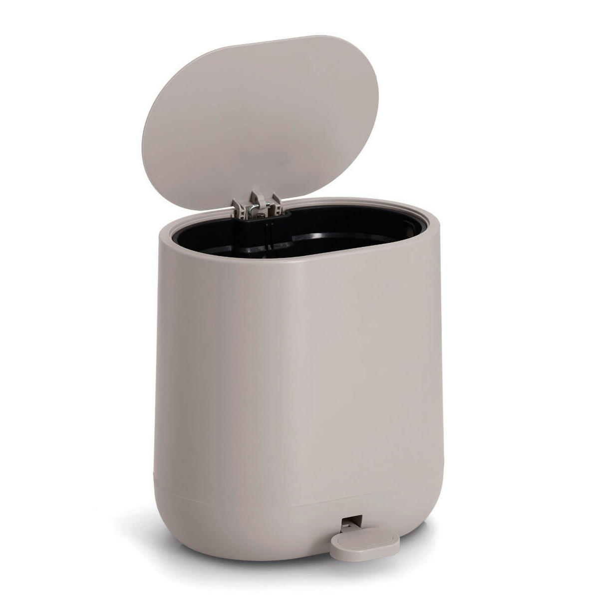 TRETEIMER 6 l  Kunststoff  - Greige, Basics, Kunststoff (26/22,5/26,5cm) - Zeller Present