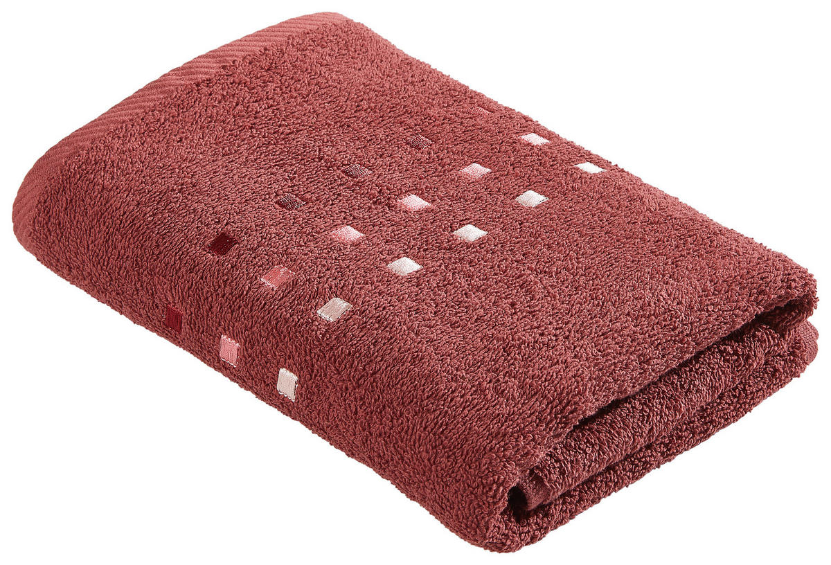 HANDTUCH Quattro Rot  - Rot, Basics, Textil (50/100cm) - Esposa