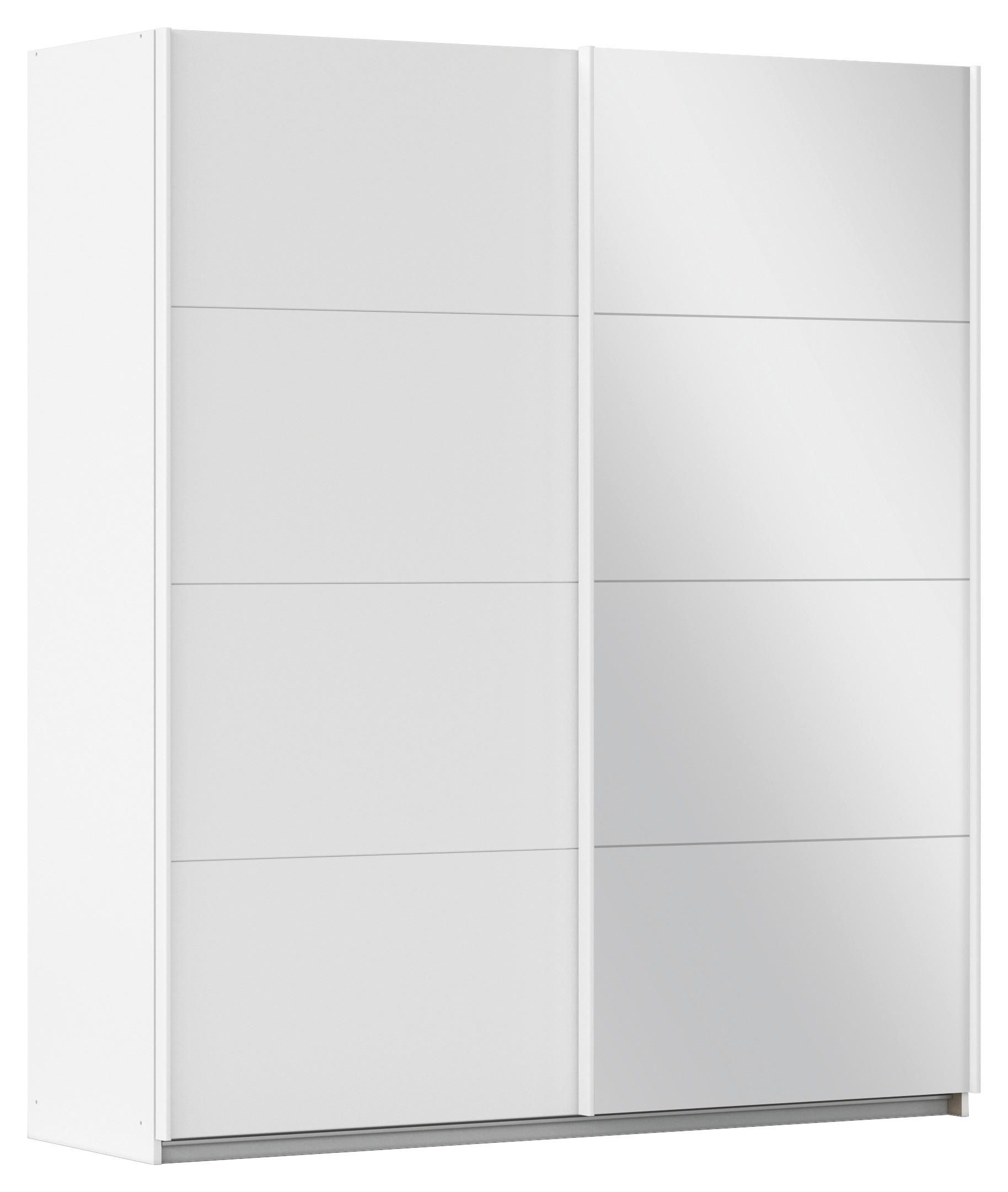 SCHWEBETÜRENSCHRANK  in Weiß  - Weiß, MODERN, Holzwerkstoff/Metall (181/210/57cm) - Rauch Möbel