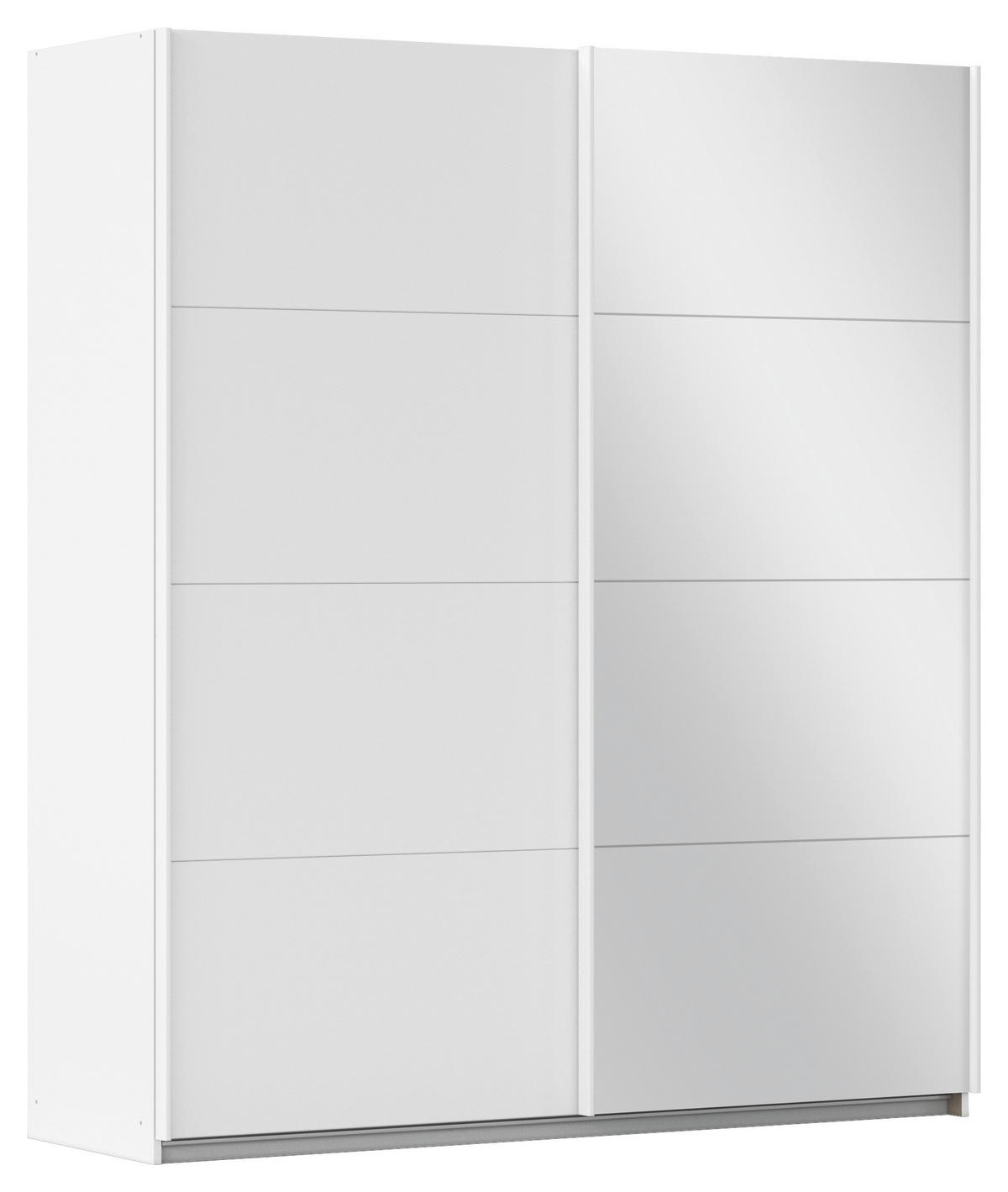 SCHWEBETÜRENSCHRANK 181/210/57 cm 2-türig Weiß  - Weiß, MODERN, Holzwerkstoff/Metall (181/210/57cm) - Rauch Möbel