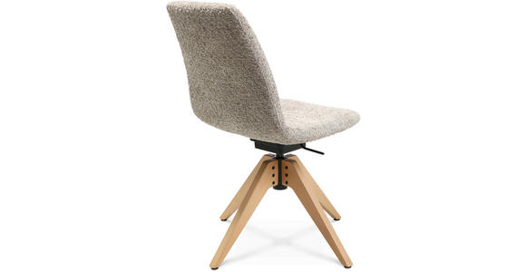 STUHL in Webstoff Holz, Textil - Eichefarben/Creme, Design, Holz/Textil (46/82,5-85,25/55cm) - Johann Jakob