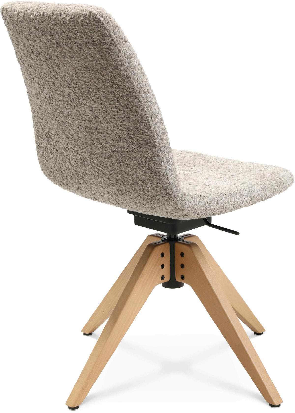 STUHL  in Webstoff  - Eichefarben/Creme, Design, Holz/Textil (46/82,5-85,25/55cm) - Johann Jakob