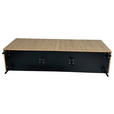 SIDEBOARD LINO  in 181/75/40 cm  - Eichefarben/Schwarz, Design, Holzwerkstoff/Metall (181/75/40cm) - Xora