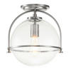 DECKENLEUCHTE  28.2/31.8 cm    - Nickelfarben, Design, Glas/Metall (28.2/31.8cm) - Elstead Lighting