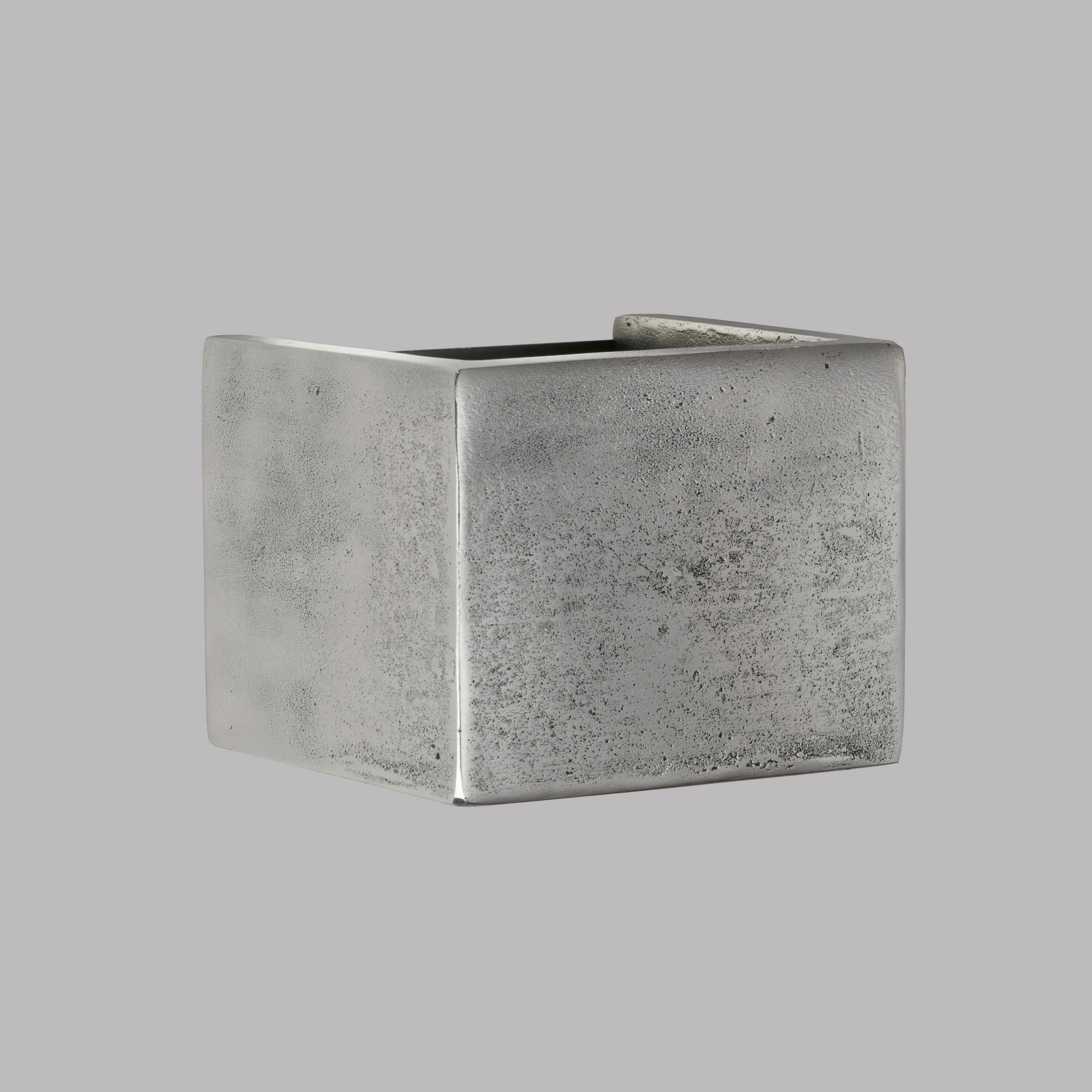 LED-WANDLEUCHTE - Nickelfarben, Design, Metall (12,5/10/11,5cm) - Fischer & Honsel