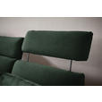ECKSOFA in Flachgewebe Grün  152/259 cm  - Schwarz/Grün, Design, Textil/Metall (152/259cm) - Dieter Knoll