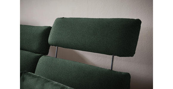 ECKSOFA in Flachgewebe Grün 152/259 cm - Schwarz/Grün, Design, Textil/Metall (152/259cm) - Dieter Knoll