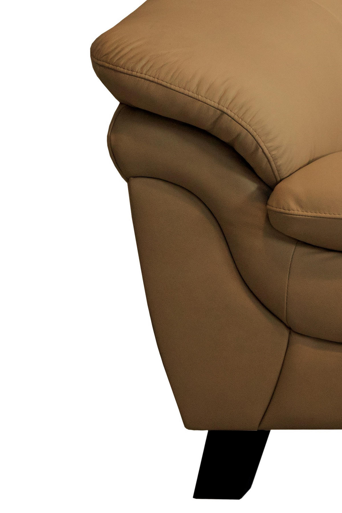 KÉTÜLÉSES KANAPÉ bőr  - diófa színű, bőr/fa (160/96/102cm) - Andante