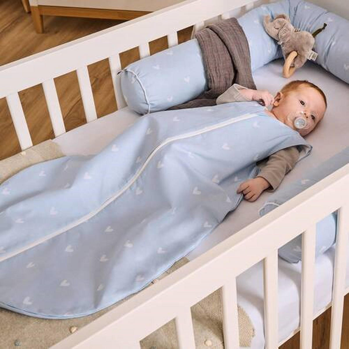 BABYSCHLAFSACK BEARS FAMILY    70   - Blau, Basics, Textil (70null) - Avelia