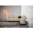 ECKSOFA Beige Chenille  - Beige/Schwarz, KONVENTIONELL, Textil/Metall (275/257cm) - Carryhome