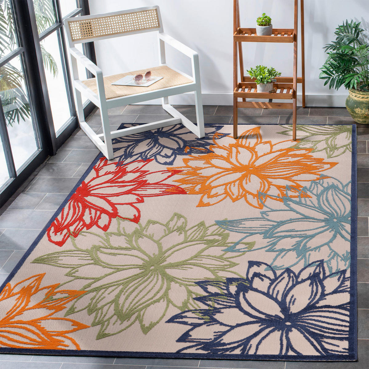 STAZA 80/200 cm   višebojno, bijela  Floral  - bijela/višebojno, Lifestyle, tekstil/plastika (80/200cm)