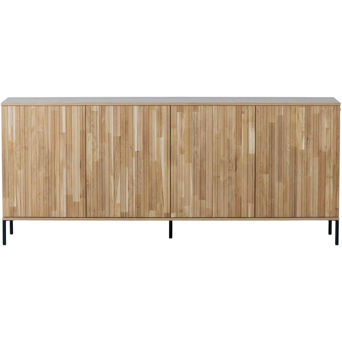 SIDEBOARD 200/85/44 cm  - Eichefarben/Schwarz, Design, Holz/Metall (200/85/44cm) - Livetastic
