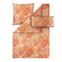 BETTWÄSCHE Atelier Makosatin 155/220 cm  - Orange, Design, Textil (155/220cm) - Estella