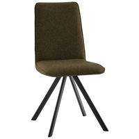 STUHL   Webstoff  Braun, Schwarz  - Schwarz/Braun, Design, Textil/Metall (47/92/60cm) - Cantus