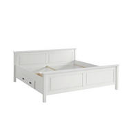 BETT 200/200 cm  in Weiß  - Weiß, ROMANTIK / LANDHAUS, Holz (200/200cm) - Boxxx