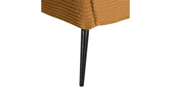 HOCKER Cord Bernsteinfarben  - Bernsteinfarben/Schwarz, Design, Textil/Metall (60/49/53cm) - Landscape