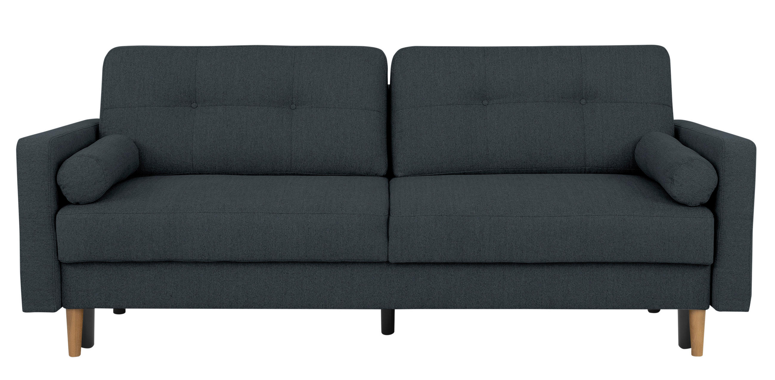 SCHLAFSOFA Dunkelblau  - Buchefarben/Dunkelblau, Design, Holz/Textil (222/93/99cm) - MID.YOU