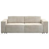 3-SITZER-SOFA Webstoff Beige  - Beige/Schwarz, MODERN, Kunststoff/Textil (254/84/98cm) - Stylife