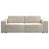 3-SITZER-SOFA Webstoff Beige  - Beige/Schwarz, MODERN, Kunststoff/Textil (254/84/98cm) - Stylife