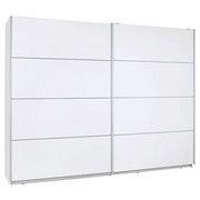 SKŘÍŇ S POSUVNÝMI DVEŘMI, bílá - bílá/barvy stříbra, Design, kov/dřevěný materiál (270/210/61cm) - Ti`me