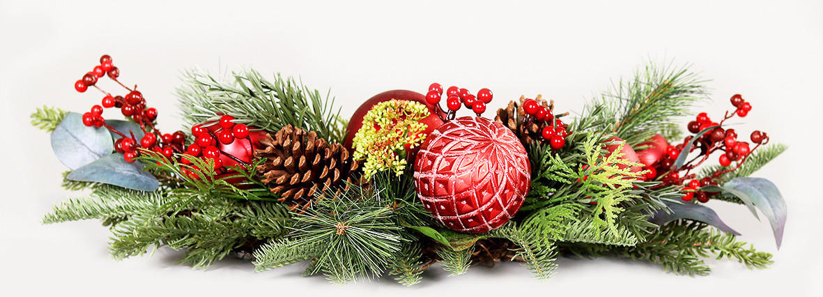 KUNSTPFLANZE 58 cm  - Rot/Grün, Basics, Kunststoff (58cm) - X-Mas