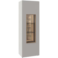 VITRINE Taupe, Wildeiche  63,8/194/42,9 cm  - Taupe/Wildeiche, Design, Glas/Holz (63,8/194/42,9cm) - Voglauer