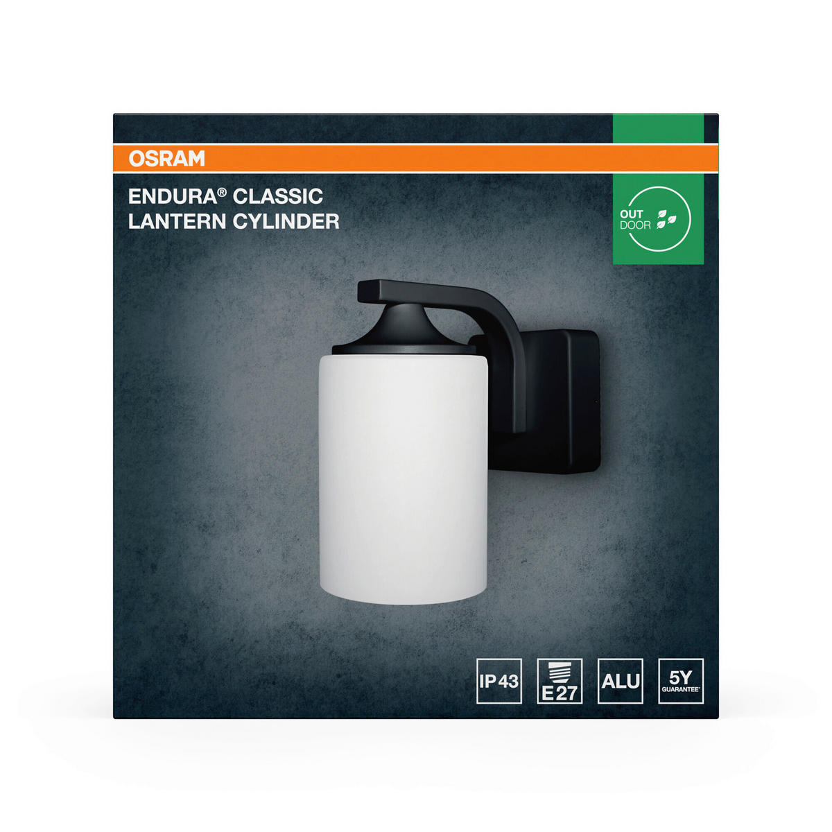 AUßENLEUCHTE 21/11,8/21,2 cm   - Schwarz, Basics, Glas/Metall (21/11,8/21,2cm) - Osram