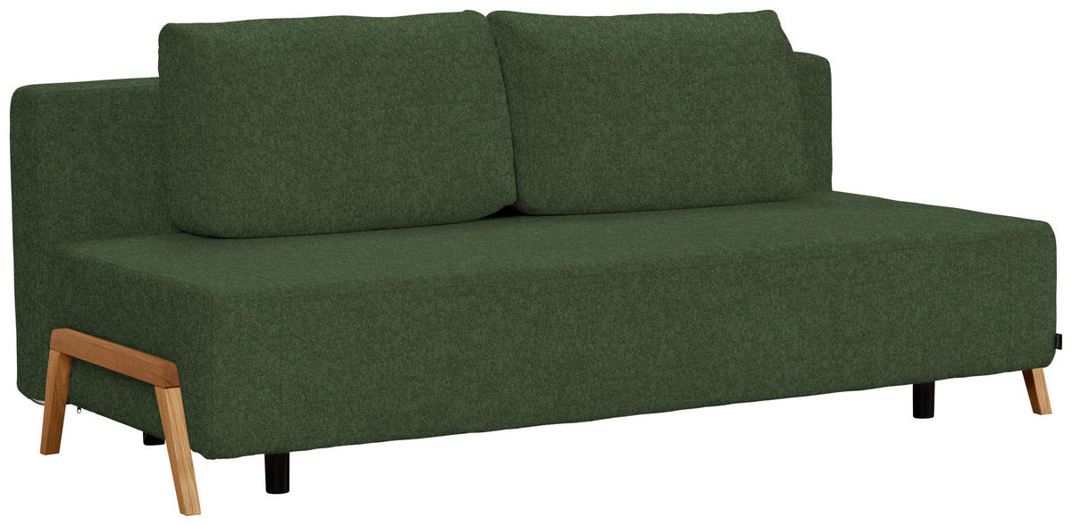 SCHLAFSOFA in Textil Olivgrün  - Naturfarben/Olivgrün, Design, Holz/Textil (211/88/102cm) - Niels Andersson