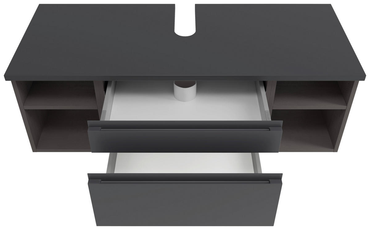 WASCHBECKENUNTERSCHRANK 120/41/47 cm  - Graphitfarben/Grau, MODERN, Holzwerkstoff (120/41/47cm) - Held