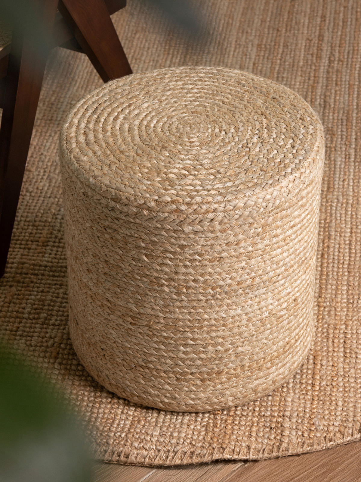 POUF Struktur Uni 40/40/40 cm  - Goldfarben, Basics, Textil (40/40/40cm)