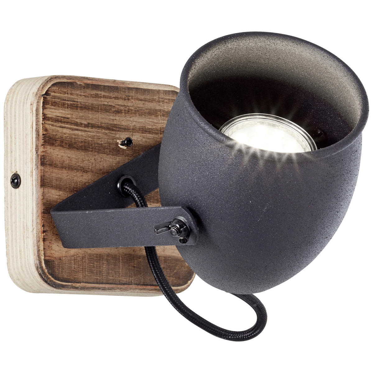 STRAHLER 13/12 cm   - Hellbraun/Schwarz, Natur, Holz/Metall (13/12cm) - Brilliant