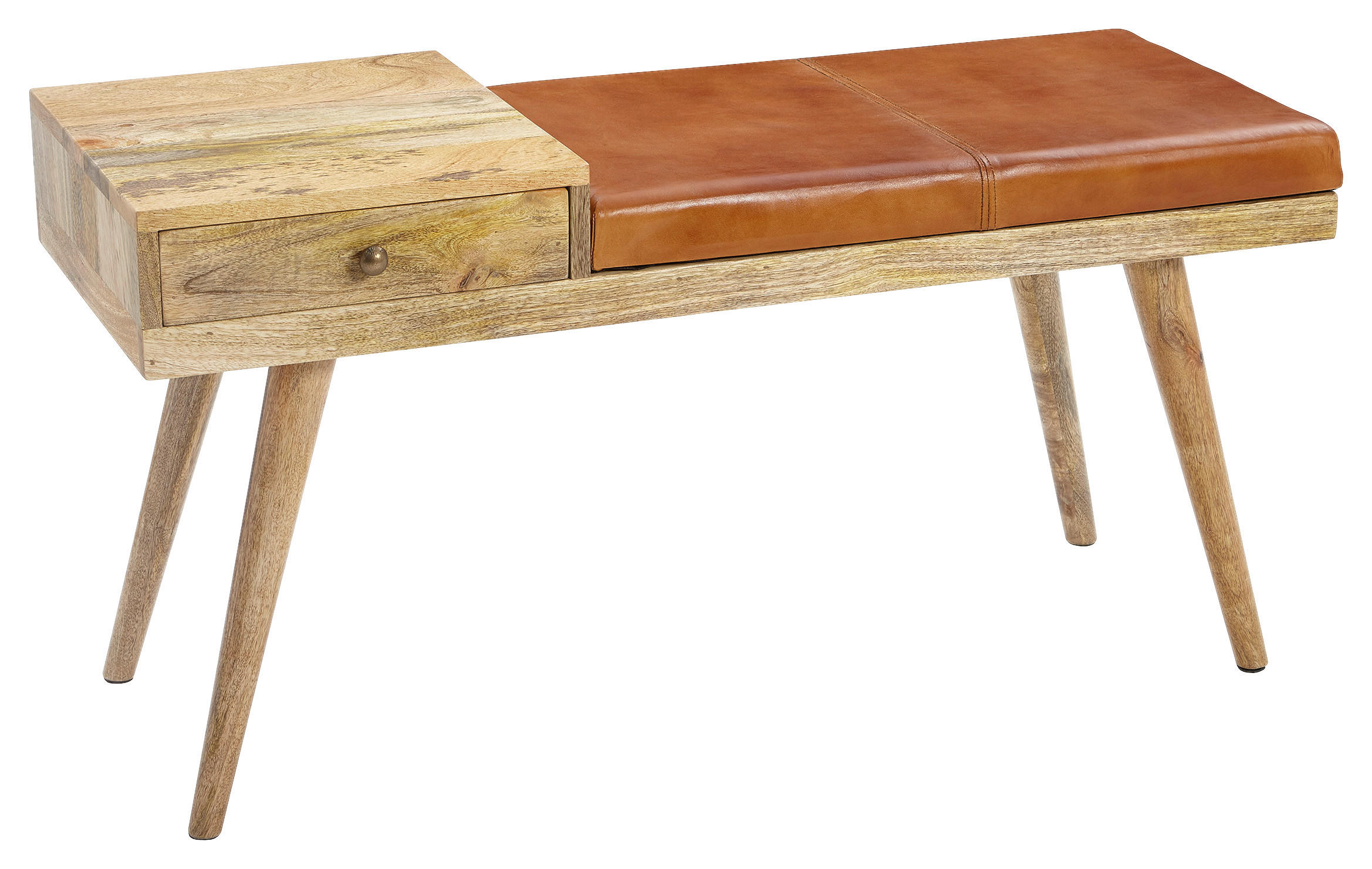 TABURE-KLUPA drvo  smeđa        - smeđa, Natur, drvo (100/52/38cm) - MID.YOU