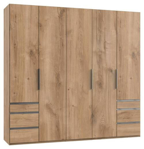 DREHTÜRENSCHRANK in Eichefarben  - Chromfarben/Eichefarben, Modern, Holzwerkstoff (250/236/58cm) - MID.YOU