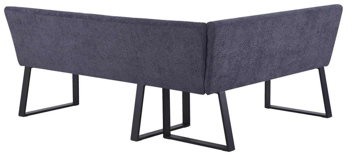 ECKBANK  in Dunkelgrau  - Dunkelgrau/Schwarz, KONVENTIONELL, Textil/Metall (190/150/83/61cm) - MID.YOU