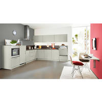 EINBAUKÜCHE   - Birkefarben/Grau, Design, Holzwerkstoff - Dieter Knoll