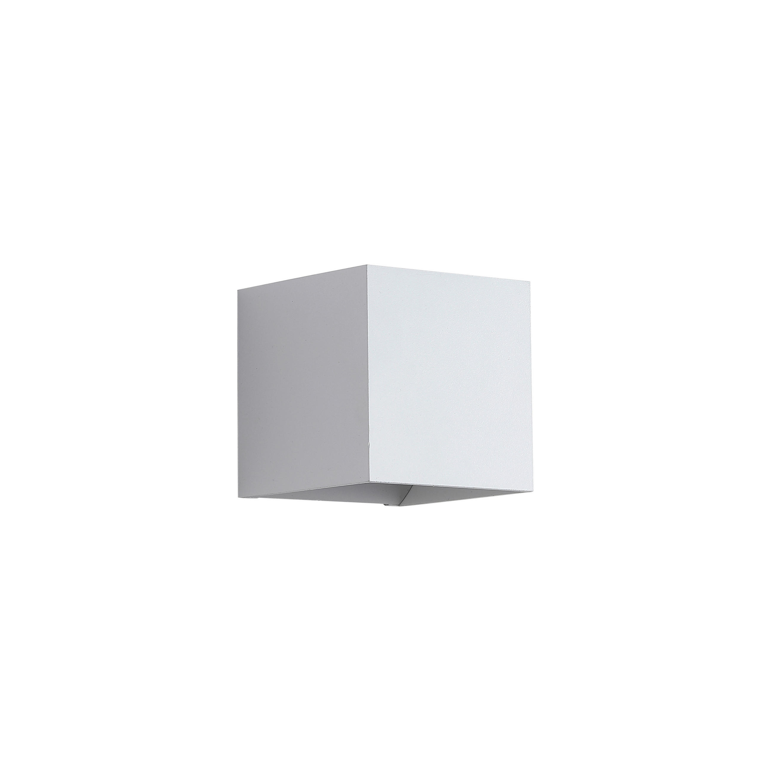 WANDLEUCHTE Newton 9,7/9,7 cm  - Weiß, Design, Metall (9,7/9,7cm)