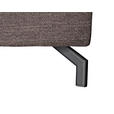 ECKSOFA Dunkelbraun Chenille  - Dunkelbraun/Schwarz, KONVENTIONELL, Textil/Metall (240/185cm) - Carryhome