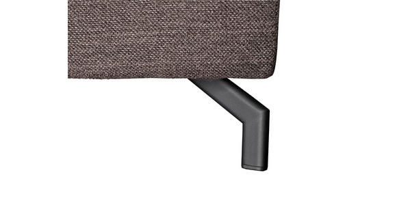 ECKSOFA Dunkelbraun Chenille  - Dunkelbraun/Schwarz, KONVENTIONELL, Textil/Metall (240/185cm) - Carryhome