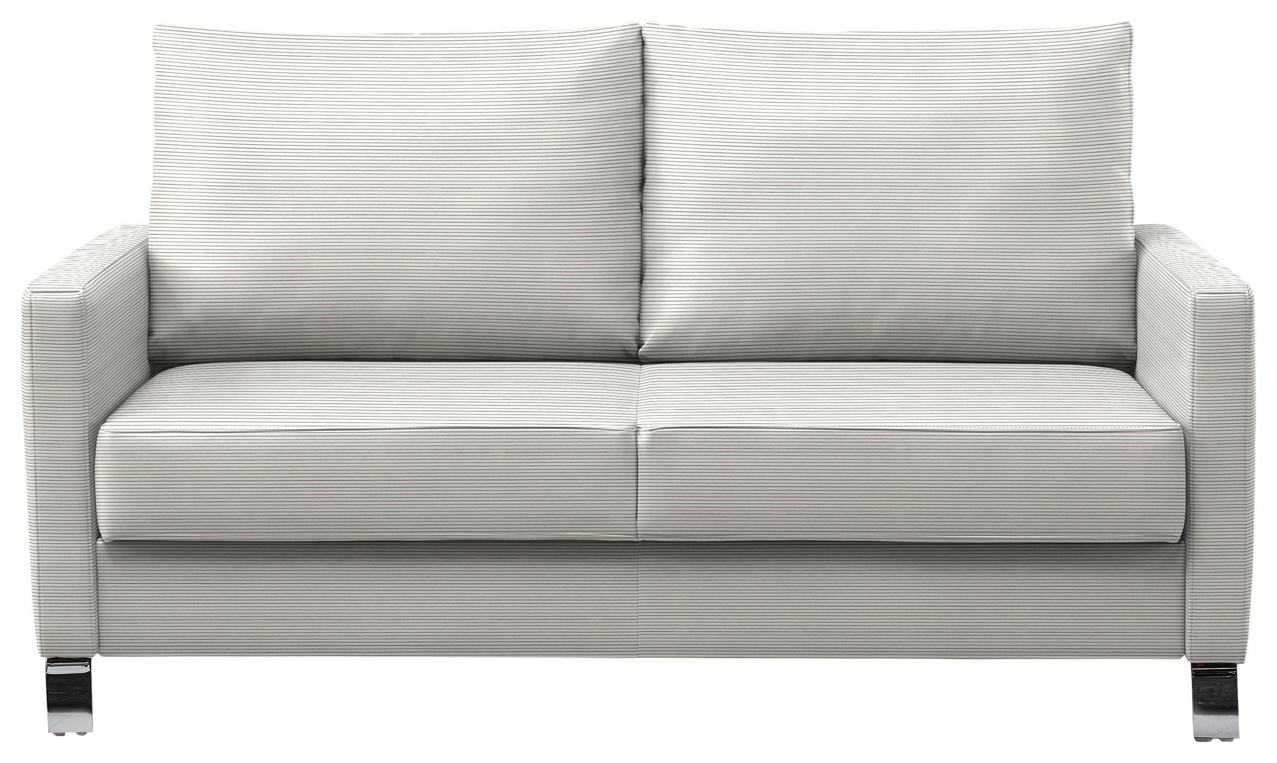 SCHLAFSOFA Feincord Grau  - Chromfarben/Grau, Design, Textil/Metall (140/90/95cm) - Bali