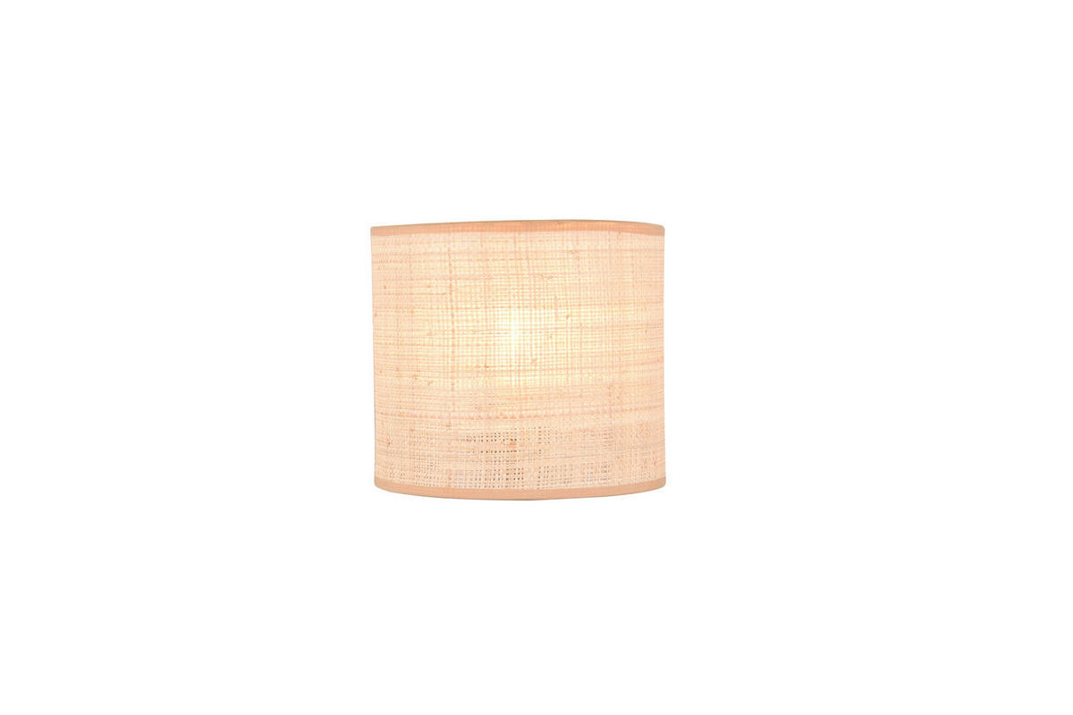 VÄGGLAMPA Aimee 23/20,5/12 cm   - svart/naturfärgad, Natur, metall/textil (23/20,5/12cm)