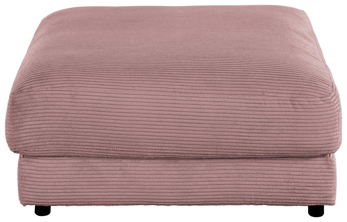 HOCKER in Textil Rosa  - Schwarz/Rosa, Design, Kunststoff/Textil (100/86/100cm) - Pure Home Lifestyle