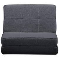 SCHLAFSESSEL Teddystoff Grau Liegefunktion  - Grau, MODERN, Textil (74/61,5/80cm) - MID.YOU