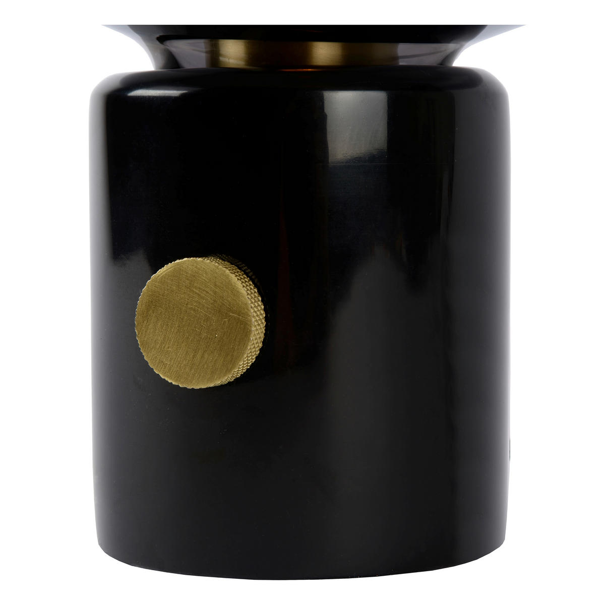 TISCHLEUCHTE CHARLIZE 23/24 cm   - Schwarz/Grau, Design, Glas/Stein (23/24cm) - Lucide