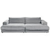 MEGASOFA Cord Grau  - Schwarz/Grau, Design, Kunststoff/Textil (290/86/170cm) - Pure Home Lifestyle