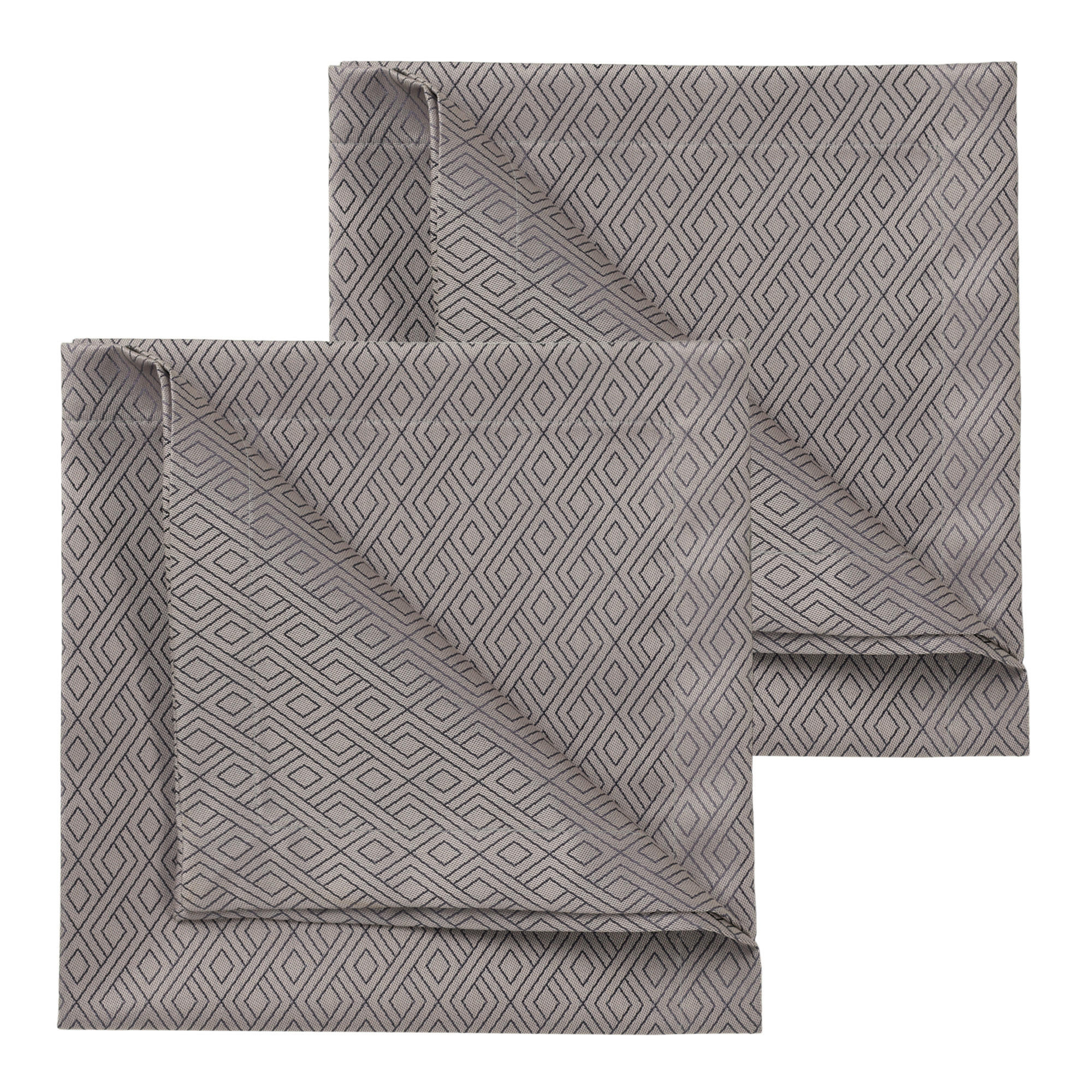 SERVIETTE 2ER SET 50/50 cm   - Grau, Basics, Textil (50/50cm) - Curt Bauer