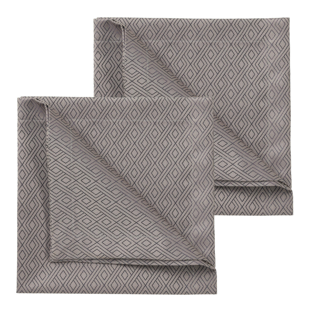 SERVIETTE 2ER SET 50/50 cm   - Grau, Basics, Textil (50/50cm) - Curt Bauer
