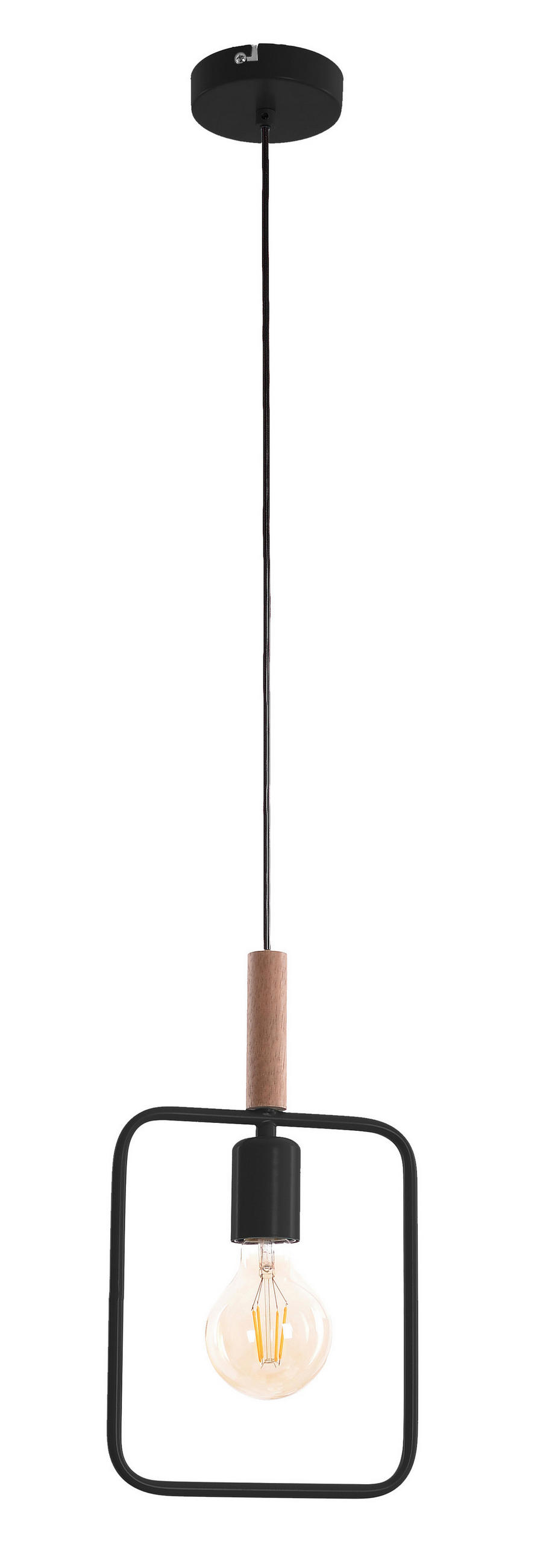 HÄNGELEUCHTE 20/6/110 cm   - Schwarz, Design, Metall (20/6/110cm)